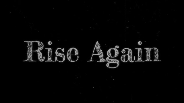 motivational rise again text on dark grunge background for resilience campaigns