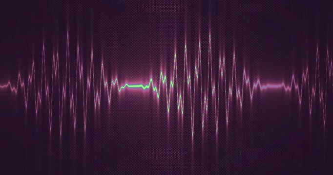 Abstract Digital Sound Wave Visualization In Multiple Colors.
