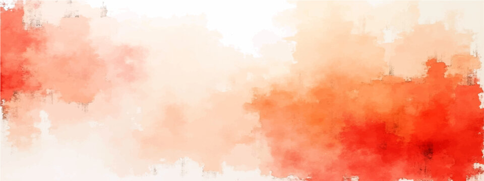 Vector Abstract watercolor painting showcases spectrum warm hues, composition evokes depth emotional intensity.