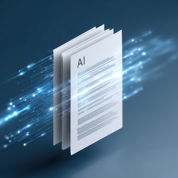 Intelligent document processing IDP with AI extracting data from files, automation concept