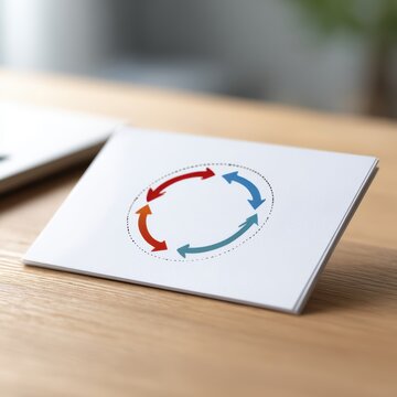 Continuous improvement cycle PDCA diagram on desk, business strategy and feedback loop concept