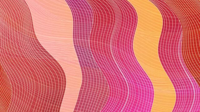 Abstract Wavy Colorful Lines Motion Background Video