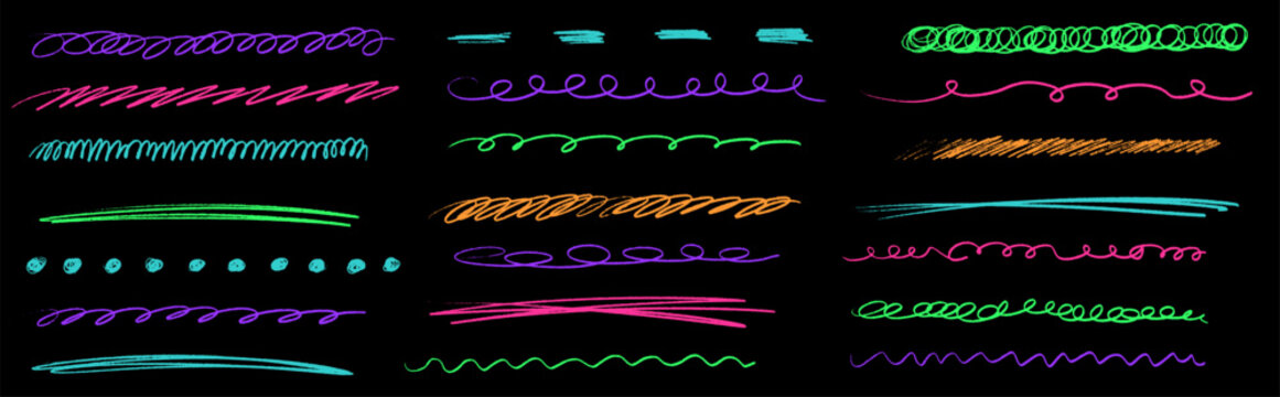 Chalk and crayon blend into a rough graphic line; highlight draws attention and an arrow subtly repeats in the composition.