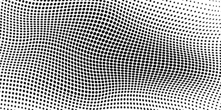 Halftone gradien. Gradien berbintik, menyemprotkan titik halus dan halfton latar belakang titik mulus pola geometrik pola vektor horizontal pola mulus eps 10