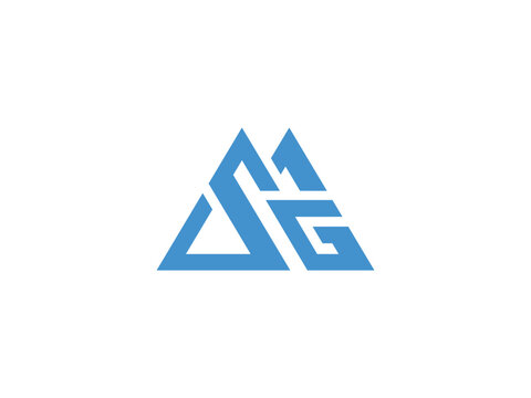 SMG Lettermark Logo. Minimal Modern Triangle Style Vector Logo