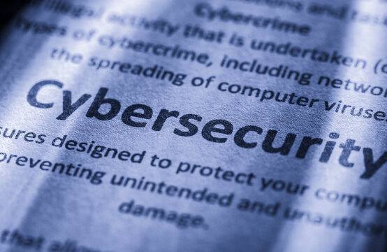 Cybersecurity, computer security, protection, safety concept, close-up