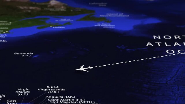 Flight From Paris FRANCE to Belmopan BELIZE with flag pins