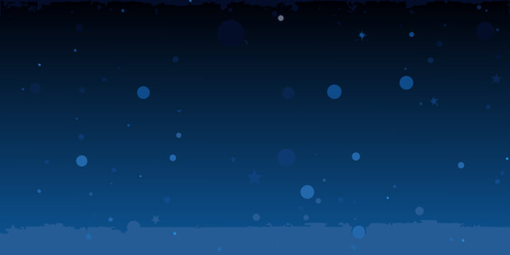 Deep blue cosmos background with scattered stars and circular planet shapes high quality professional detailed