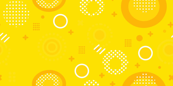 yellow geometric pattern an abstract design with circles and shapes