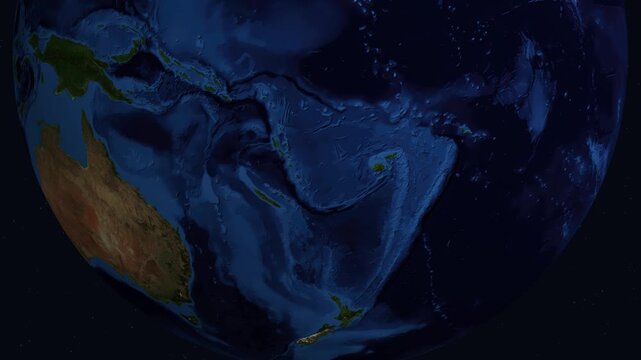 Digital Zoom From Space to Gaborone Botswana City Lights at Night