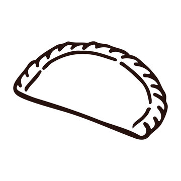 Empanada or Pastel Hand Drawn Illustration