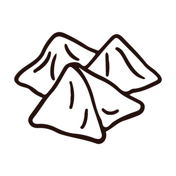 Wonton or Fried Dumpling Group Illustration