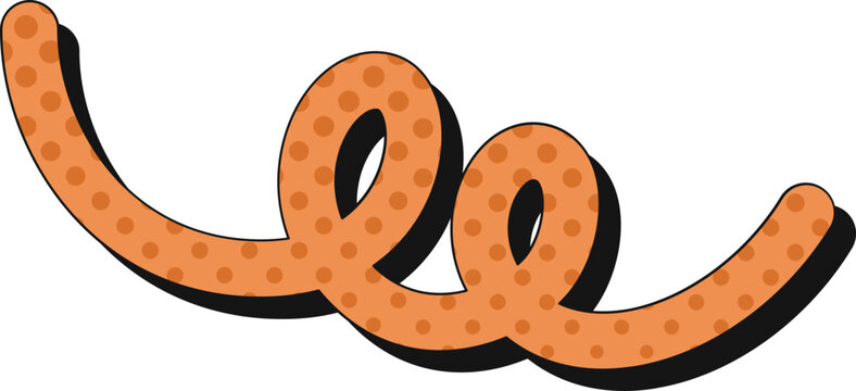 Orange Polka Dot Swirl Graphic