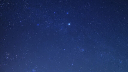 Constellationsand Milky Way stars on a dark countryside skies. © astrosystem