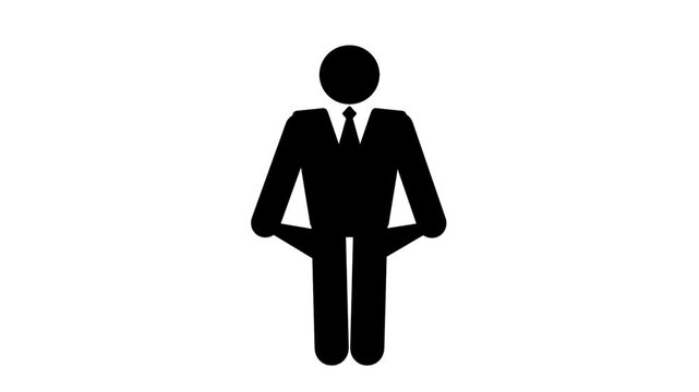 Businessman silhouette pulling out empty pocket, symbol of financial loss, bankruptcy, and failure in business