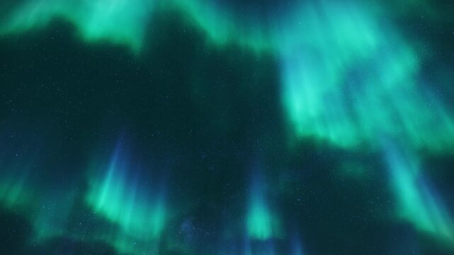 Aurora Borealis timelapse against starry sky, Aether energy