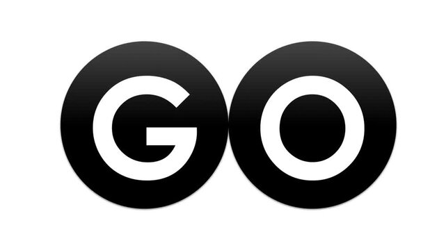 Minimalist Circular Countdown Timer from 3 to 1 with "GO" Text Animation on White Background