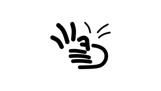 Magic trick with severed finger, black isolated vector silhouette