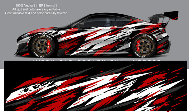 car livery graphic vector. abstract grunge background design for vehicle vinyl wrap and car branding
