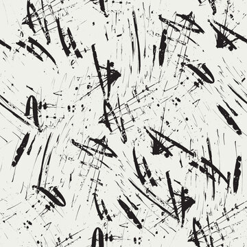 Ink Marks, Decorative seamless pattern. Repeating background. Tileable wallpaper print.