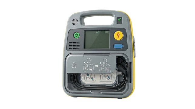 Automated external defibrillator device for cardiac emergency response