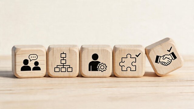 Business management strategy planning teamwork success concept communication leadership organization process workflow development problem solving partnership agreement handshake