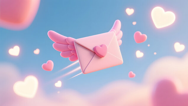 520 Valentine's Day Romantic Envelope 3D Art