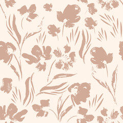 Powder Flower Prints, Decorative seamless pattern. Repeating background. Tileable wallpaper print.