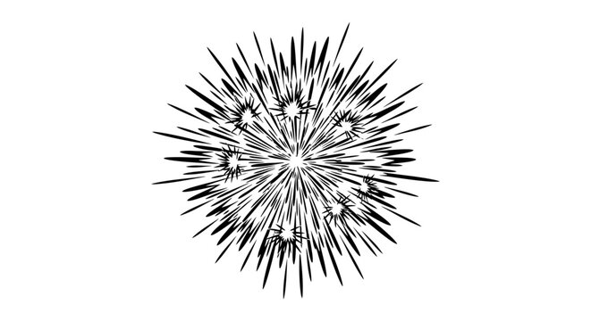 Abstract radial explosion or burst pattern with explosion effect, explosion