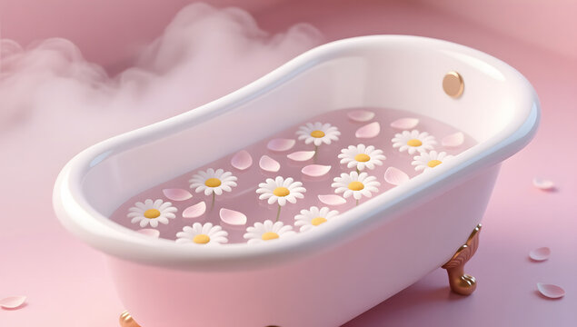 Self-Pleasing Home Spa Healing Illustration