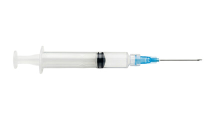 Fototapeta premium Medical syringe with needle for injection purposes in healthcare settings