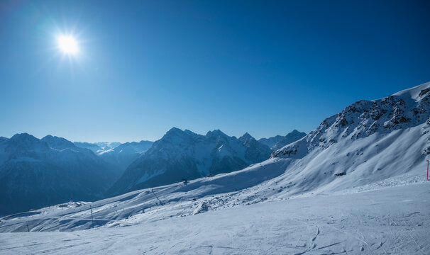 The European Alps in Scuol / Switzerland
