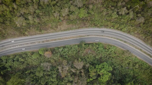 l view of scenic landscape of rural countrydside traffic between the forest