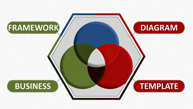 Business framework diagram template for effective strategies office environment visual representation