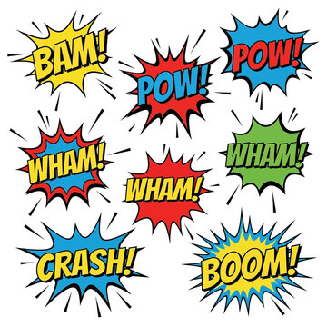 Comic Book Sound Effects - Bam, Pow, Wham, Crash, Boom
