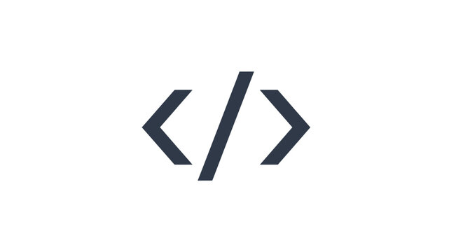 Closeup of code symbol bracket.