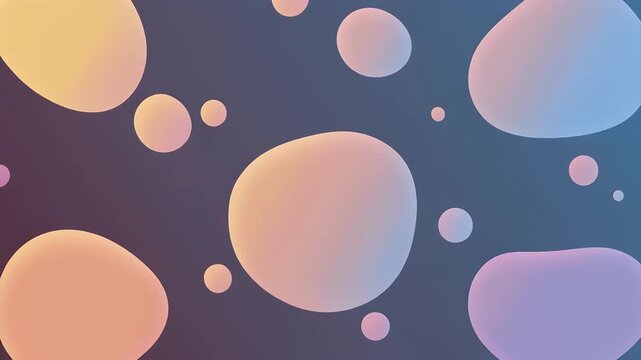 Pastel Gradient Blobs Floating Slowly in Airy Space &ndash; Abstract Calm Background Seamless 16:9 Visual Design