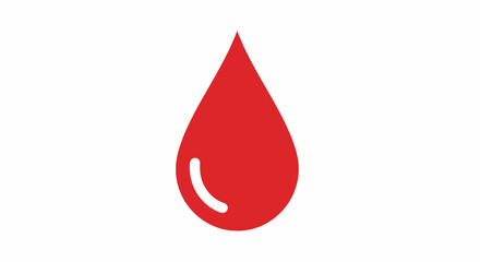 Fototapeta premium Red Blood Drop Icon Symbol