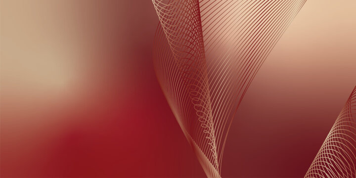 Abstract red and LightSalmon flowing wave lines vector background, modern digital tech style, smooth gradient design