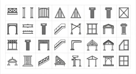 Collection of Architectural Elements and Designs. © Dolar