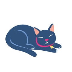 Sleeping black cat © JoyImage