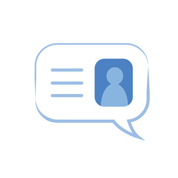 Personal data in speech bubble
