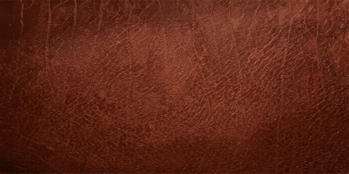 A textured close-up showcases the rich, inviting warmth of a distressed, brown leather.  for background, web, ui, branding, design