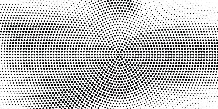 Wave halftone pattern. Halftone dots background. Vector