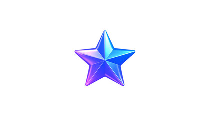 Fototapeta premium Three-dimensional, shimmering silver stars isolated on a white background. 