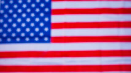 Close-up american flag,studio shot out of focus for background © Mantas Žiličius