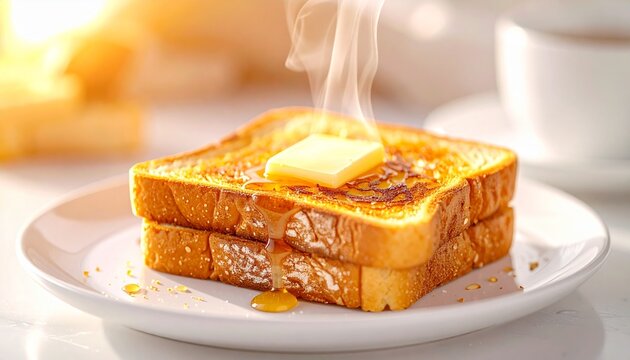Delicious Toasted Bread with Crispy Texture for Breakfast