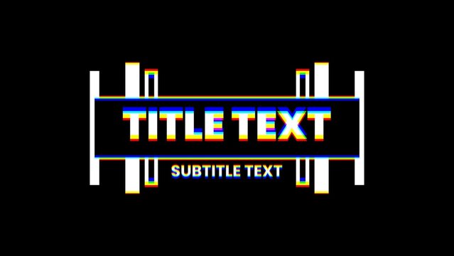 Echo Delay Trendy Modern RGB Glitch Title