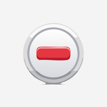 Red Minus Button Icon