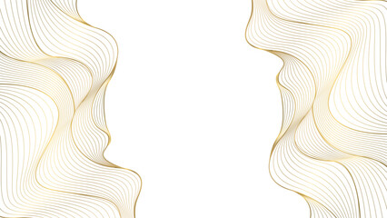 Abstract wavy lines pattern with yellow accents and soft flowing curves © Lepe PNG